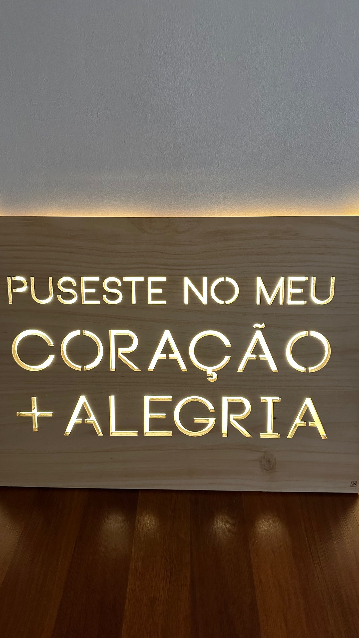 Puseste no meu coração + alegria